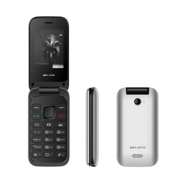New Majestic TLF-LUCKY 61R FLIP 6,1 cm (2.4") 82 g Nero, Argento Telefono di livello base
