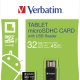 Verbatim microSDHC Tablet U1 con lettore USB 32 GB 3