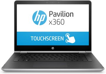 HP Pavilion x360 14-ba031nl Ibrido (2 in 1) 35,6 cm (14") Touch screen HD Intel® Pentium® 4415U 8 GB DDR4-SDRAM 128 GB SSD Windows 10 Home Nero, Argento