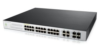 Zyxel NSW100-28P Gestito L2 Gigabit Ethernet (10/100/1000) Supporto Power over Ethernet (PoE) Nero, Grigio