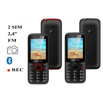 New Majestic Lucky 56 6,1 cm (2.4") 75 g Nero, Rosso Telefono di livello base