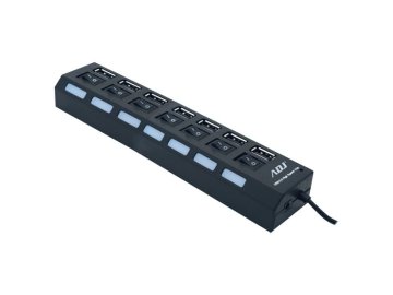Adj 143-00001 hub di interfaccia 480 Mbit/s Nero