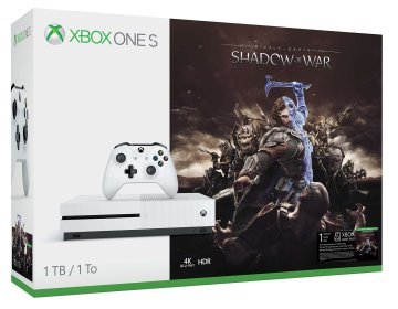 Microsoft Xbox One S Shadow of War Bundle 1TB Wi-Fi Bianco