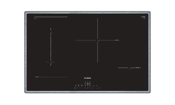 Bosch Serie 6 PVS845FB5E piano cottura Nero, Acciaio inox Da incasso 80 cm Piano cottura a induzione 4 Fornello(i)