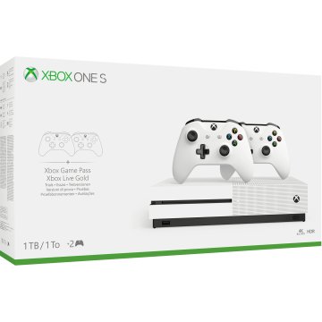 Microsoft Bundle Xbox One S (1TB) + 2 Controller Wi-Fi Bianco