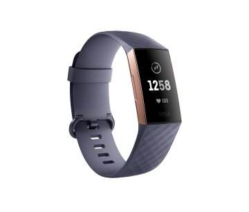 Fitbit Charge 3 OLED Braccialetto per rilevamento di attività Grigio, Rose Oro
