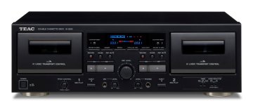 TEAC W-1200 Piano cassetta 2 console Nero