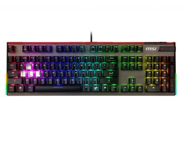 MSI VIGOR GK80 tastiera Gaming Wireless a RF + USB QWERTY Rosso, Argento