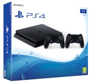 Sony PlayStation 4 Slim 1TB + 2 Dualshock 4 V2 Wi-Fi Nero