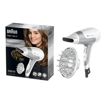 Braun Satin Hair 5 PowerPerfection Asciugacapelli HD585 - Agli Ioni. Ultrapotente. Leggero. Con Diffusore