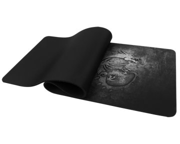 MSI Mousepad XL Tappetino per mouse per gioco da computer Nero, Grigio