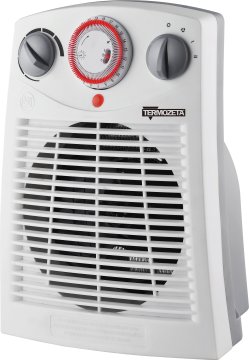 Termozeta TZR14N stufetta elettrica Interno Grigio 2000 W Riscaldatore ambiente elettrico con ventilatore