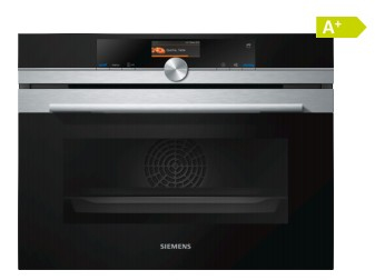Siemens iQ700 CS636GBS2 forno 47 L Nero, Acciaio inox
