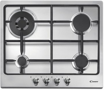Candy PGC640SWX Acciaio inox Da incasso 60 cm Gas 4 Fornello(i)