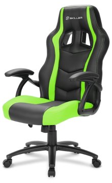 Sharkoon SKILLER SGS1 Sedia da gaming per PC Seduta imbottita Nero, Verde