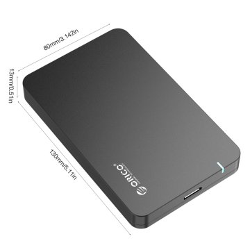 ORICO HDD ENCLOSURE 2.5IN SATA NERO Box esterno HDD/SSD Nero 2.5"