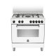 Bertazzoni La Germania Americana AMN805MFESWE cucina Elettrico Gas Acciaio inox, Bianco 2