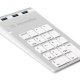 XtremeMac XM-NPHUB33-SLV tastierino numerico Computer portatile USB Argento, Bianco 2