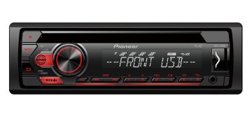Pioneer DEH-S110UB Ricevitore multimediale per auto Nero, Rosso 200 W