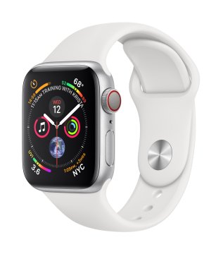 Apple Watch Series 4 smartwatch, 40 mm, Argento OLED Cellulare GPS (satellitare)