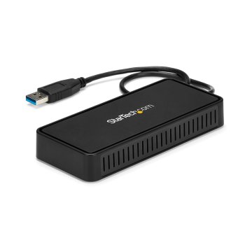 StarTech.com USB 3.0 Mini Dock - Dual Monitor USB-A Docking Station con DisplayPort 4K 60Hz e Gigabit Ethernet - Cavo di 30 cm - Adattatore portatile USB 3.1 Gen 1 Type-A per notebook/laptop