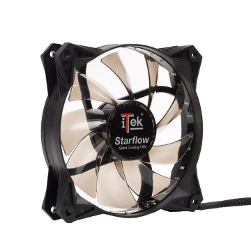 itek Star Flow Case per computer Ventilatore 12 cm Nero