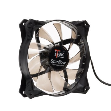 itek Star Flow Case per computer Ventilatore 12 cm Nero