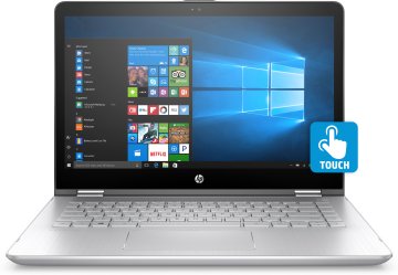 HP Pavilion x360 14-ba034nl Intel® Core™ i3 i3-7100U Ibrido (2 in 1) 35,6 cm (14") Touch screen Full HD 8 GB DDR4-SDRAM 128 GB SSD Windows 10 Home Argento