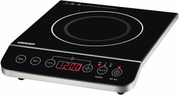 Unold 58105 piano cottura Nero, Acciaio inox Superficie piana 29 cm Ceramica 1 Fornello(i)
