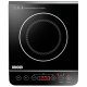 Unold 58105 piano cottura Nero, Acciaio inox Superficie piana 29 cm Ceramica 1 Fornello(i) 3