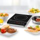 Unold 58105 piano cottura Nero, Acciaio inox Superficie piana 29 cm Ceramica 1 Fornello(i) 8