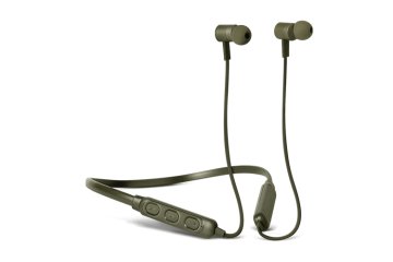 Fresh 'n Rebel Band-It Cuffie auricolari Bluetooth con Ncekband per telefono cellulare Stereofonico, verde militare