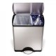 simplehuman CW1830 bidone per la spazzatura 46 L Rettangolare Acciaio inox 2