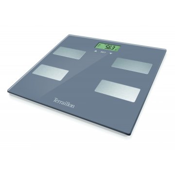Terraillon Scan Chestnut Quadrato Grigio, Acciaio inox Bilancia pesapersone elettronica