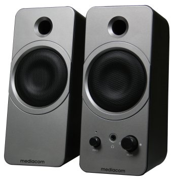 Mediacom MediaSound DT212 altoparlante 2-vie Nero, Grigio Cablato 10 W