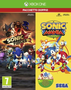SEGA Sonic Double Pack : Sonic Mania Plus & Sonic Forces Bundle Tedesca, Inglese, ESP, Francese, ITA, Giapponese Xbox One