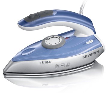 Severin BA 3234 Ferro da stiro a secco e a vapore Acciaio inossidabile 1000 W Blu, Argento