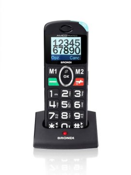 Brondi Amico Pratico 4,5 cm (1.77") Nero Telefono per anziani