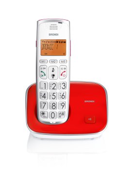 Brondi Bravo Oro 2 Telefono DECT Identificatore di chiamata Rosso, Bianco