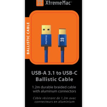 XtremeMac XCL-UCAP-23 cavo USB 1,2 m USB 3.2 Gen 1 (3.1 Gen 1) USB A USB C Blu