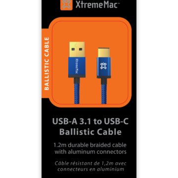 XtremeMac XCL-UCAP-23 cavo USB USB 3.2 Gen 1 (3.1 Gen 1) 1,2 m USB A USB C Blu