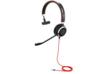 Jabra Evolve 40 Auricolare Cablato A Padiglione Ufficio Bluetooth Nero, Rosso, Argento