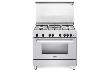 De’Longhi DGVW 96 cucina Gas Acciaio inox, Bianco