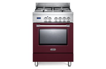 De’Longhi PRO 66 MR cucina Elettrico Gas Rosso, Acciaio inox