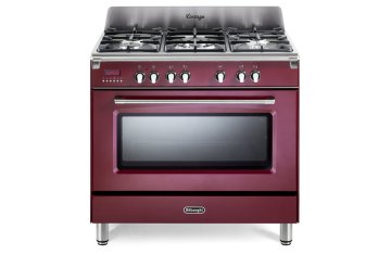 De’Longhi MEM 965 RX cucina Elettrico Gas Borgogna, Acciaio inox