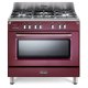De’Longhi MEM 965 RX cucina Elettrico Gas Borgogna, Acciaio inox 2