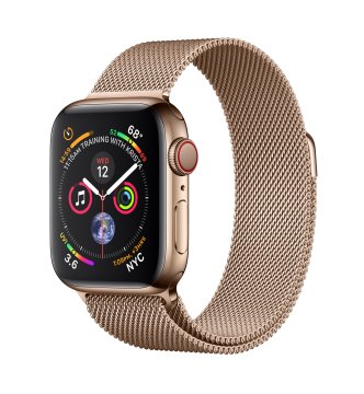 Apple Watch Series 4 OLED 40 mm Digitale 324 x 394 Pixel Touch screen 4G Oro Wi-Fi GPS (satellitare)