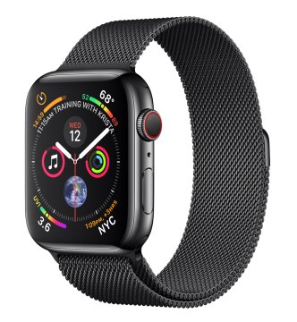 Apple Watch Series 4 OLED 44 mm Digitale 368 x 448 Pixel Touch screen 4G Nero Wi-Fi GPS (satellitare)