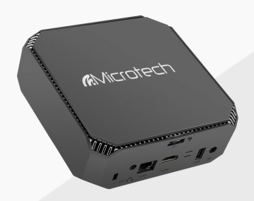 Microtech E-Cube Intel® Pentium® J4205 4 GB LPDDR3-SDRAM 32 GB eMMC Windows 10 Pro Mini PC Nero