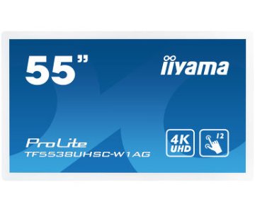 iiyama ProLite TF5538UHSC-W1AG Monitor PC 139,7 cm (55") 3840 x 2160 Pixel 4K Ultra HD LED Touch screen Multi utente Bianco